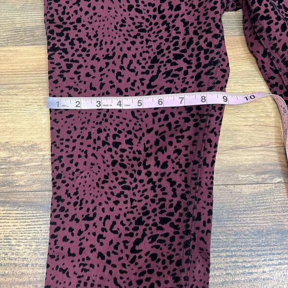 Rag & Bone velvet burgundy cheetah print pants   Hana size 27 new rocker edgy - Picture 8 of 13